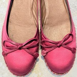 Marc Jacobs Red Leather Ballet Flats Slip Ons 6